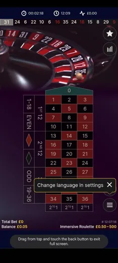 Roulette immersive