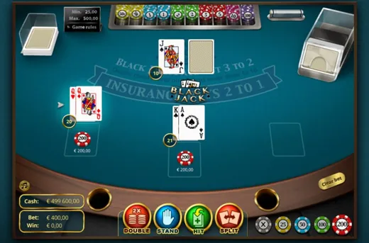 Blackjack en direct